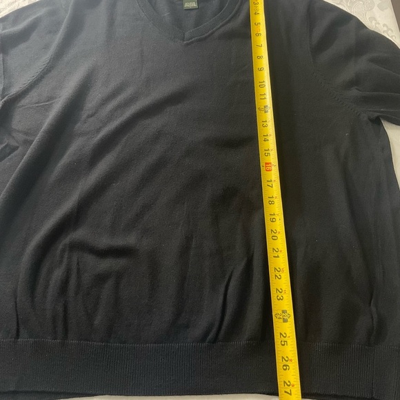 Eddie Bauer Men’s Size Large Black V Neck Cotton Cashmere Blend Sweater - Picture 4 of 6